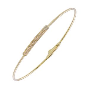 14Kt Yellow Gold Diamond 1/4Ctw Bangle
