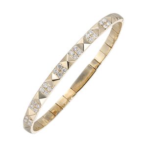 14Kt Yellow Gold Diamond 1Ctw Bangle