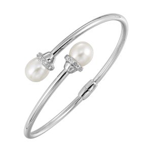 Silver Pearl Bangle