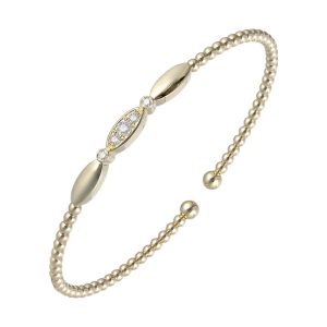 14Kt Yellow Gold Diamond 1/6Ctw Bangle