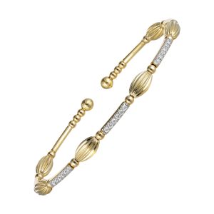 14Kt Yellow Gold Diamond 1/7Ctw Bangle