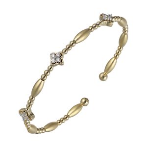 14Kt Yellow Gold Diamond 1/3Ctw Bangle