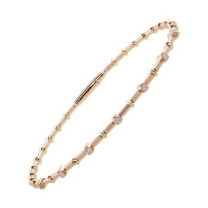 14Kt White Yellow Gold Diamond 1/5Ctw Bangle