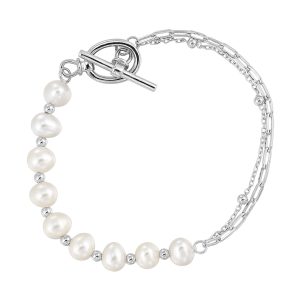 Silver Pearl Bracelet