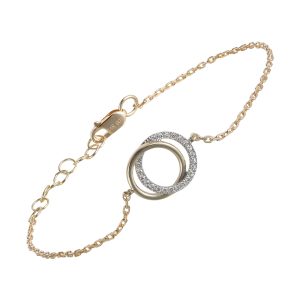 14Kt Yellow Gold Diamond 1/15Ctw Bracelet