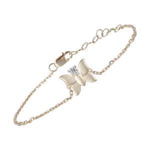 14Kt Yellow Gold Diamond 1/20Ctw Bracelet