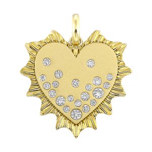 14Kt Yellow Gold Diamond 1/5Ctw Charm