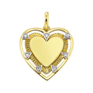 14Kt Yellow Gold Diamond 1/50Ctw Charm