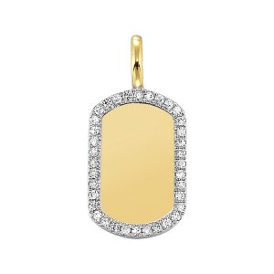 14Kt Yellow Gold Diamond 1/10Ctw Charm
