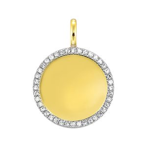14Kt Yellow Gold Diamond 1/10Ctw Charm