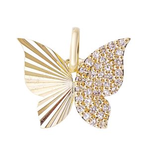 14Kt Yellow Gold Diamond 1/10Ctw Charm