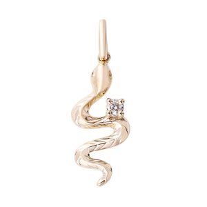 14Kt Yellow Gold Diamond 1/25Ctw Charm