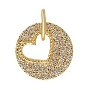14Kt Yellow Gold Diamond 1/5Ctw Charm