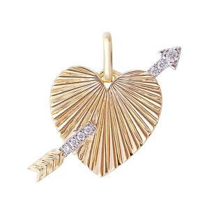 14Kt Yellow Gold Diamond 1/25Ctw Charm