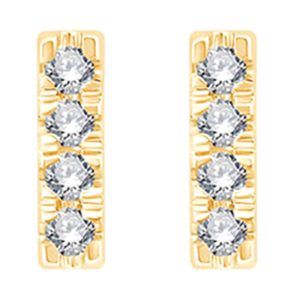 10Kt Yellow Gold Diamond 1/50Ctw Earring
