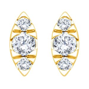 10Kt Yellow Gold Diamond 1/20Ctw Earring