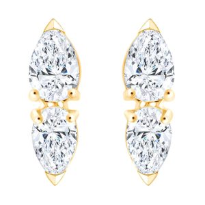 10Kt Yellow Gold Diamond 1/7Ctw Earring