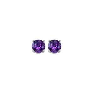 14Kt White Gold Amethyst 3/4Ctw Earring