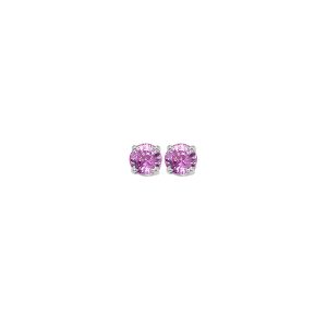 14Kt White Gold Pink Sapphire 1/4Ctw Earring