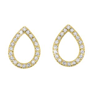 14Kt Yellow Gold Diamond 1/12Ctw Earring