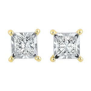 14Kt Yellow Gold Diamond 3/4Ctw Earring