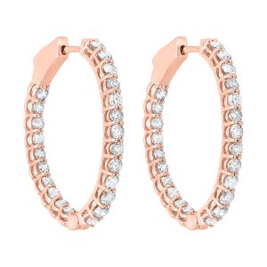 14Kt Rose Gold Diamond 2Ctw Earring