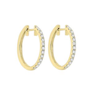 14Kt Yellow Gold Diamond 1Ctw Earring