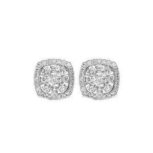 14Kt White Gold Diamond 3/4Ctw Earring
