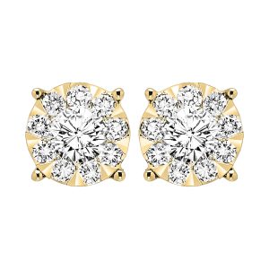 14Kt Yellow Gold Diamond 1/4Ctw Earring