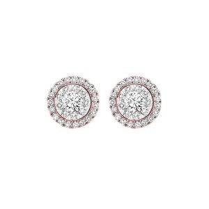 14Kt Rose Gold Diamond 3/4Ctw Earring