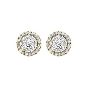 14Kt Yellow Gold Diamond 1Ctw Earring