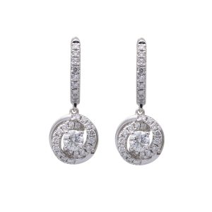 14Kt White Gold Diamond 3/4Ctw Earring