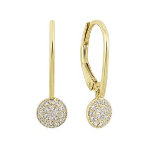 14Kt Yellow Gold Diamond 1/10Ctw Earring