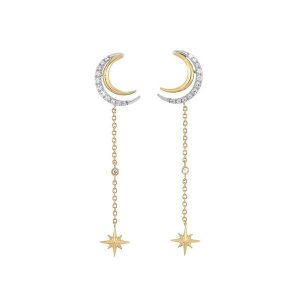 14Kt Yellow Gold Diamond 1/7Ctw Earring