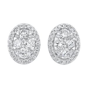14Kt White Gold Diamond 3/4Ctw Earring