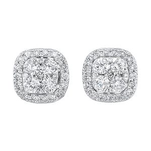 14Kt White Gold Diamond 1/2Ctw Earring