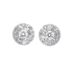 14Kt White Gold Diamond 3/4Ctw Earring