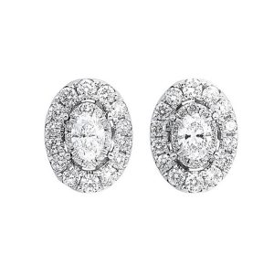 14Kt White Gold Diamond 1Ctw Earring