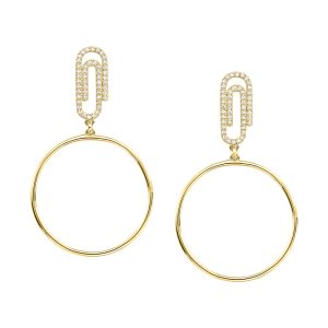 14Kt Yellow Gold Diamond 1/5Ctw Earring