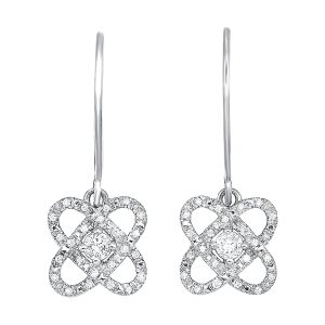 14Kt White Gold Diamond 1/5Ctw Earring