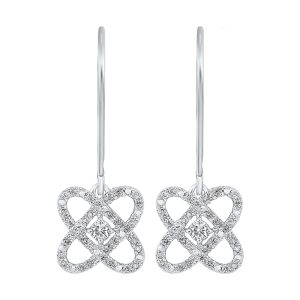 14Kt White Gold Diamond 1/2Ctw Earring