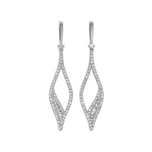 14Kt White Gold Diamond 3/4Ctw Earring