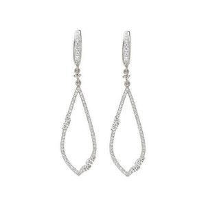 14Kt White Gold Diamond 1/2Ctw Earring