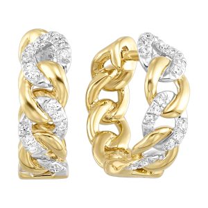 14Kt Yellow Gold Diamond 1/6Ctw Earring