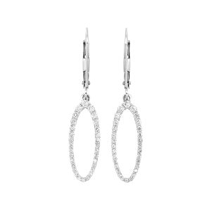 14Kt White Gold Diamond 1/2Ctw Earring