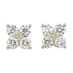 14Kt Yellow Gold Diamond 1/3Ctw Earring