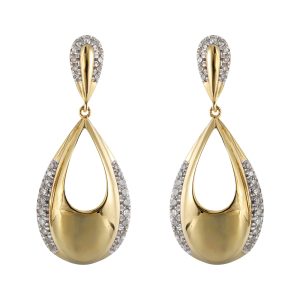 14Kt Yellow Gold Diamond 1/5Ctw Earring