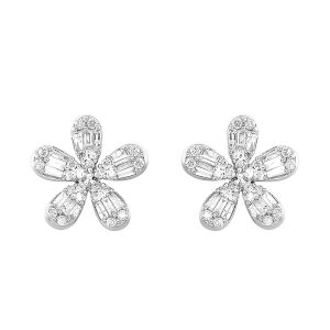 10Kt White Gold Diamond 1/2Ctw Earring