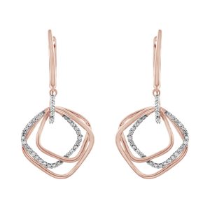 10Kt Rose Gold Diamond 1/3Ctw Earring