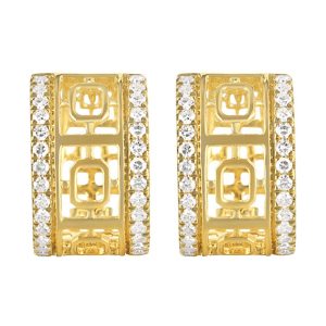 14Kt Yellow Gold Diamond 3/8Ctw Earring